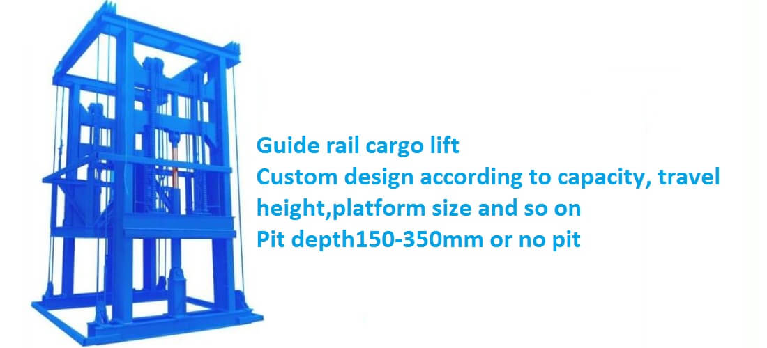 guide rail cargo lift