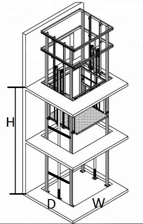 drawing for cargo lift